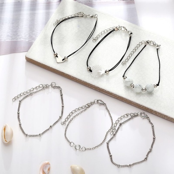 *MARGHERITA* 5-Pc Silver Fashion Bracelet Set - Picture 2 of 7